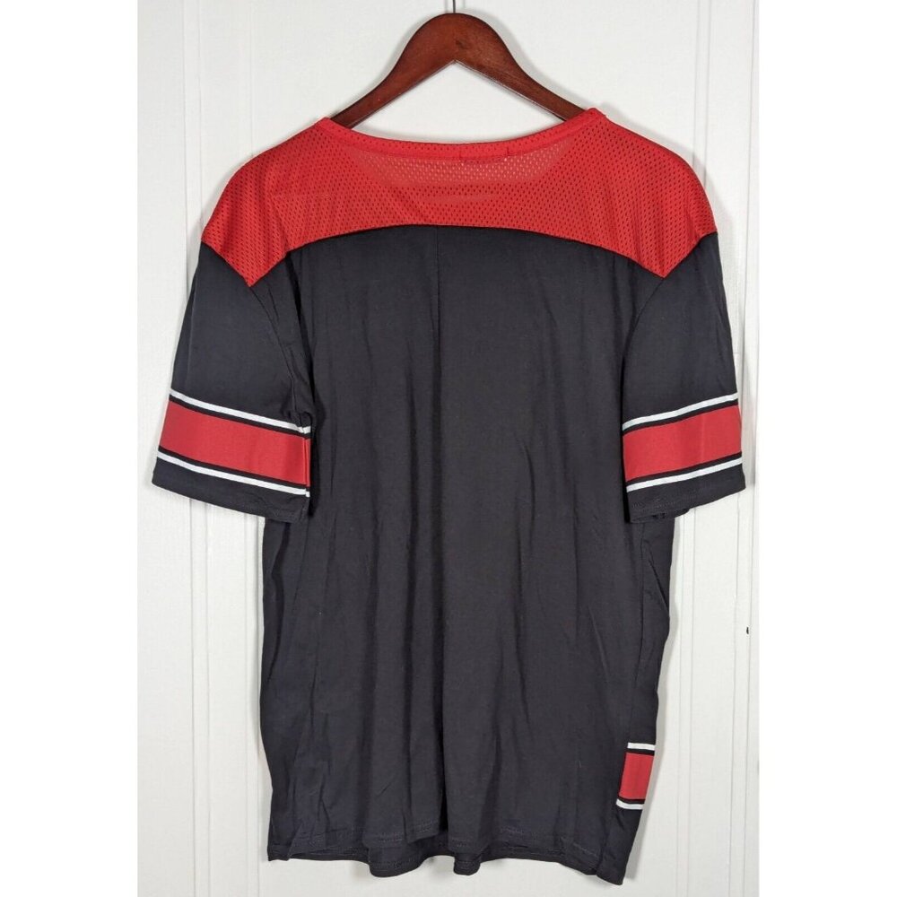 Vintage 90s Reworked Upcycled Chicago Bulls T-shirt Natalia Jersey VTG Small/Med - Picture 2 of 4